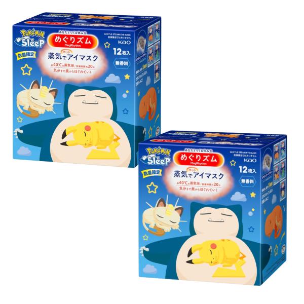 2箱セット めぐりズム蒸気でホットアイマスク ポケモン PoKeMoN企画品 12枚入 福岡倉庫