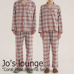 ジョーズラウンジ ルームウェア Jo's lounge メンズ レディース Coral Plaid Pajama Set コーラル プラッド パジャマ セット CORAL コーラル 1229644/5 ウェア｜a-labs