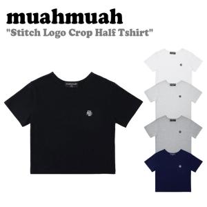 ムアムア 半袖Tシャツ muahmuah ムーアムーア レディース Stitch Logo Crop Half Tshirt ステッチ ロコ クロップ 半袖 Tシャツ 全5色 MUT24109 ウェア｜a-labs