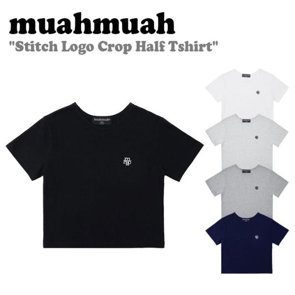 ムアムア 半袖Tシャツ muahmuah ムーアムーア レディース Stitch Logo Crop...