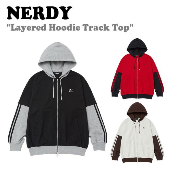 ノルディ ジップアップ NERDY Layrerd Hoodie track top レイヤード フ...