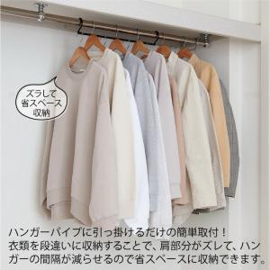 クローゼット ダブル 収納ハンガー 伸縮 2個...の詳細画像1