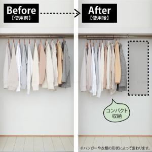 クローゼット ダブル 収納ハンガー 伸縮 2個...の詳細画像2