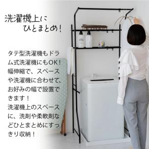 ランドリーラック ハンガー バー付き 2段 伸...の詳細画像3