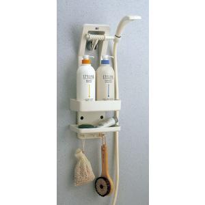 シャワーラック ワイド 2段 シャンプー ラック お風呂 収納 浴室 バス 棚 ランドリー 掃除 シ...