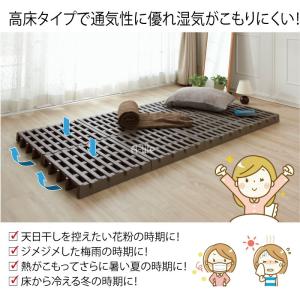 セール すのこベッド ダブル 12個セット プラスチック すのこ ベッド プラすのこ ヘッドレス 組合せ自由 ふとん下すのこ 日本製 ダブルサイズ