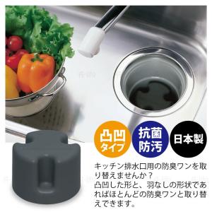 流し用 排水口 防臭ワン 凸凹型 羽なしタイプ...の詳細画像1