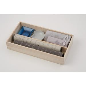 シンプルプラススタイル ギフト用大桐箱入り 丸豆皿・角豆皿・巾着大小・ランチョンマットセット