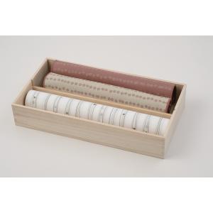 シンプルプラススタイル ギフト用大桐箱入り 両面ランチョンマット・さらしふきんセット