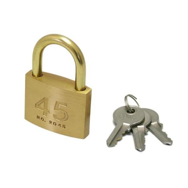 2045D　シリンダー南京錠45mm　3本キー　17247　メール便対応商品