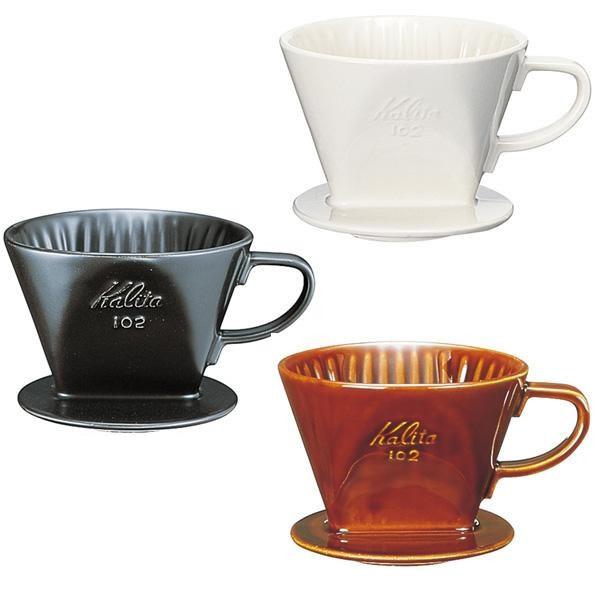 Kalita(カリタ)　陶器製コーヒードリッパー　102　02003・ロトブラウン