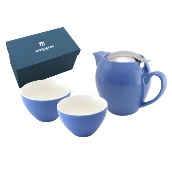 ZERO JAPAN ユニバーサルティーポット4人用+ティーカップワイド×2 ZG-003 BB・ブ...