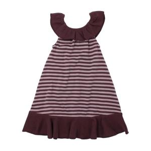 L'ovedbaby Stripe-A-Pose Collection ストライプ ラッフル ドレス sap-416 ラベンダー/エッグプラント・2歳の商品画像