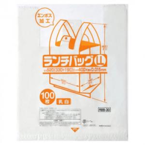 ジャパックス ランチバッグ LL 乳白 100枚×20冊 RBB30 代引き不可