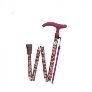 フジホーム　ステッキ　杖　アクティブグレース折畳S　ワインレッド  WB3758 代引き不可