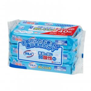 サルバ お肌にやさしいおしりふき 80枚x3P 843805