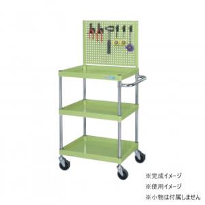 サカエ CSパールワゴン中量タイプ 上部パンチングパネル付 グリーン CSP-6083JPSE 代引...