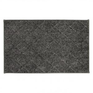 カキウチ ふわピタ階段マット 踊り場用 ブラック 50×80cm
