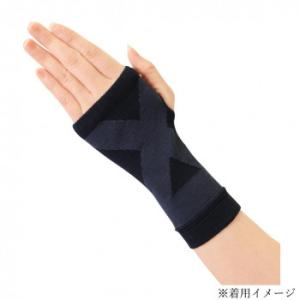 ケアオール　超固定　手の甲サポーター1枚入り　F(手首周り約13〜23cm)左右兼用　ブラック　EC...