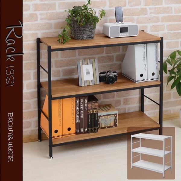 木製ラック 幅90 オープンシェルフ ラック ウッドラック パイプラック アンティーク調 陳列棚 棚...