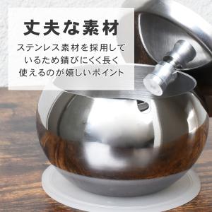 蓋付き灰皿 ステンレス製 卓上 屋内屋外 密封...の詳細画像4