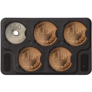 COinCA コインカ 90 ブラウン 50円1枚と10円4枚を収納 携帯 コインケース コインホルダー コンパクト スリム 日本製