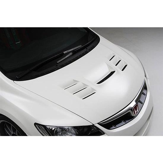 「イングス N-SPEC」シビック（FD2）TypeR用エアロボンネット（FRP）（塗装可）