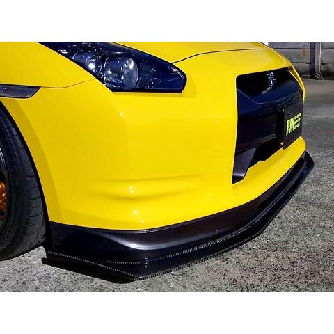 「ジュンオート JUN」GT-R（R35）MY07用フロントリップスポイラー（綾織りカーボン）