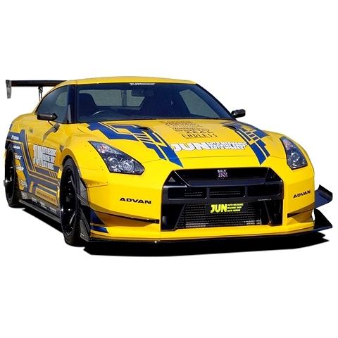 「ジュンオート JUN」GT-R（R35）MY07〜11用オーバーフェンダーキット（FRP/未塗装）...