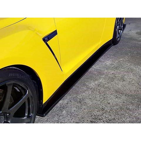 「ジュンオート JUN」GT-R（R35）MY07〜11用サイドディフューザー（綾織りカーボン）