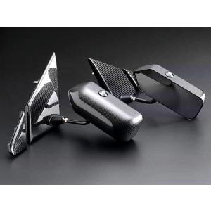 「ジュンオート JUN」ランサー エボリューションX（CZ4A）用台座付きエアロミラー（カーボン/クリア塗装済み）ｘ左右