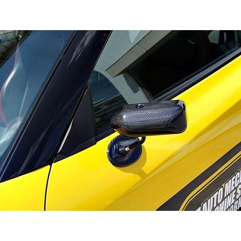 「ジュンオート JUN」GT-R（R35）MY07〜11用台座付きエアロミラー（カーボン/クリア塗装...