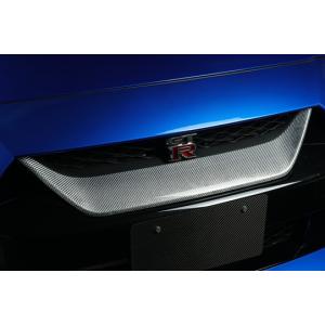 「RSW」GT-R（R35）MY17〜用フロントグリルパネル（綾織りシルバーカーボン/クリア塗装仕上げ）｜a-line-japan