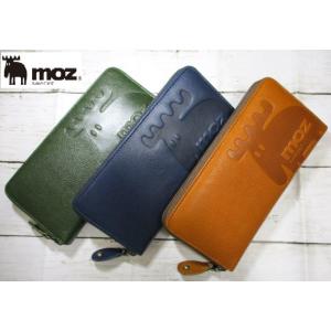 モズ 財布 レディース 長財布 ラウンド moz ブランド 本革 シンプルなエルクの型押しデザイン 86121 おまけ付き 毎日配送