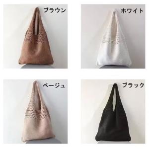 トートバッグ 編み レディース かごバッグ 肩...の詳細画像1