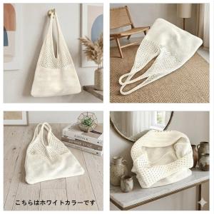 トートバッグ 編み レディース かごバッグ 肩...の詳細画像4