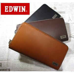 財布 メンズ 長財布 ラウンド エドウィン EDWIN ブランド イタリアンレザー しっかりしたレザーにおしゃれでシンプルなメタルロゴ 0510441 最安値｜a-little