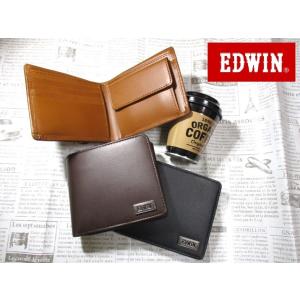 財布 メンズ 二つ折りエドウィン EDWIN ブランド イタリアンレザー しっかりしたレザーにおしゃれでシンプルなメタルロゴ 0510445 箱入り 最安値