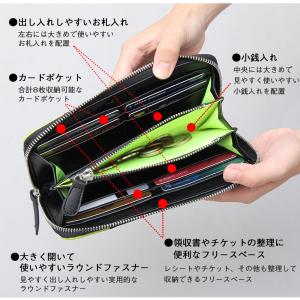 長財布 メンズ 財布 ロングウォレット ファス...の詳細画像3