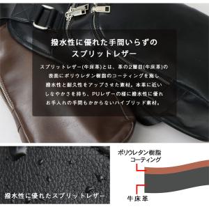ボディバッグ ショルダーバッグ メンズ 革 レ...の詳細画像3