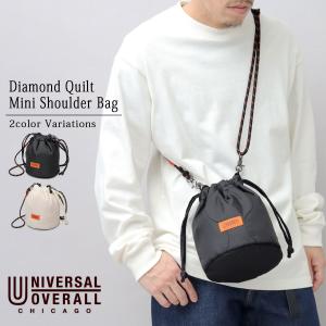 UNIVERSAL OVERALL ユニバーサルオーバーオール キルトショルダーポーチ 巾着バッグ キルティング ミニショルダー ミニポーチ｜a-m-s