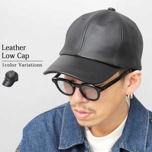 ReqHatter レックハッタ― 本革 ラムレザー キャップ レザーキャップ 帽子 ぼうし 羊革 シンプル 無地 ブラック ユニセックスの商品画像