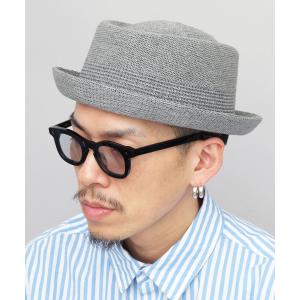 【2026年販売開始】ポークパイハット メンズ 春夏 麻混 サーモ 軽量 通気性 型崩れしにくい 中折れ きれいめ 大人 シンプル 無地 帽子 父の日 ギフト