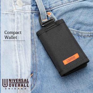 UNIVERSAL OVERALL ユニバーサルオーバーオール 三つ折り財布 ミニウォレット カラビナ付き