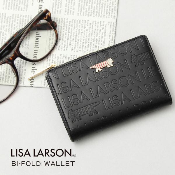 リサラーソン LISA LARSON 財布 二つ折り財布 レザー 牛革 シンプル 北欧