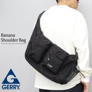ジェリー GERRY ショルダーバッグ メンズ バッグ 黒 ブラック 大容量 大きめ 斜めがけ 肩がけ バナナショルダーバッグ バナナ型 a4 通学