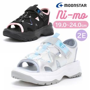 MOONSTAR ムーンスター ni-mo ニーモ NM J154 子供用サンダル かわいい キッズ ジュニア 子供靴 女の子 おしゃれ つま先無し プール 海 厚底 スポーツサンダル