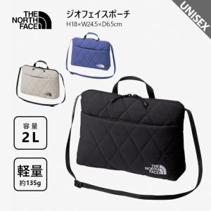 THE NORTH FACE ザ・ノース・フェイス ジオフェイスポーチ NM32356 ポーチ ショルダーバッグ メンズ レディース 2L 軽量 黒 斜めがけ ファスナー付き マチあり
