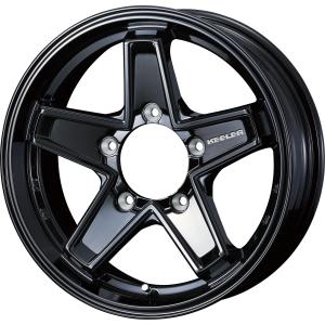 送料込み★ジムニーシエラ★WEDS KEELER １５インチホイール WEDS キーラータクティクス 15X6.0J +0 5H/139.7 グロスブラック