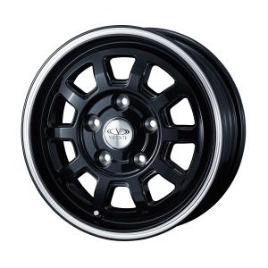 WEDS ウェッズ 0040113 アルミホイール1本 VICENTE-06 TL 13インチ リム幅5.0J インセット+45 5穴 PCD114.3 BLACK/POLISH-LINEの商品画像
